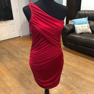 Red fitted dress Size Large